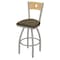 Holland Bar Stool Co 30" Swivel Counter Stool, Nickel Finish, Nat Back, Graph Cork Seat 83030ANNatMplB017 - alternate 1